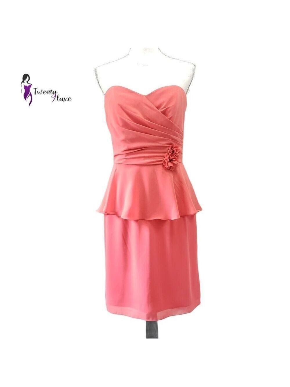 57 Grand Strapless Sweetheart Neckline Cocktail Dress Firecracker Size 10 - Picture 2 of 6